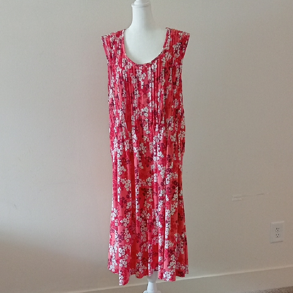 Woman Within Floral Pink Maxi Dress